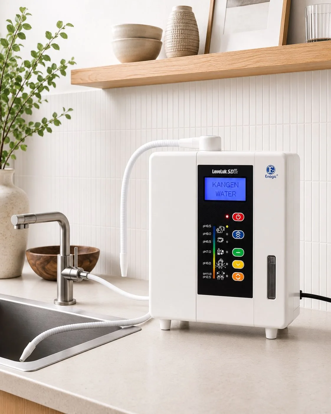 Il LeveLuk SD501DX su un caldo ripiano da cucina in legno